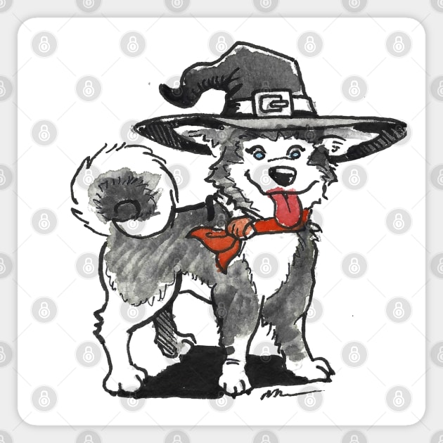 Witchy Husky Sticker by Rackham